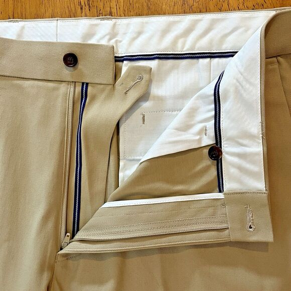 Footjoy Mens Golf Trousers 38x30‎ Tan 1857 Sueded Cotton Twill 29009 NWT - Picture 5 of 12